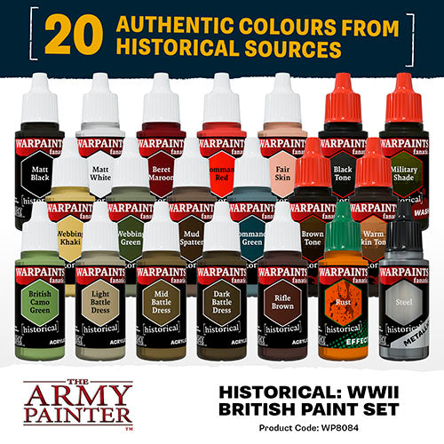The Army Painter - Warpaints Fanatic Historical Set - WWII British