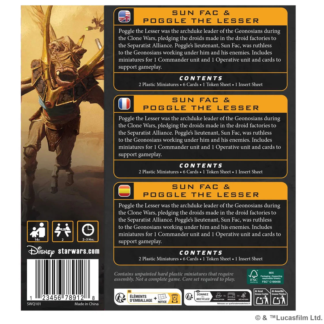 Star Wars: Legion - Poggle The Lesser & Sun Fac