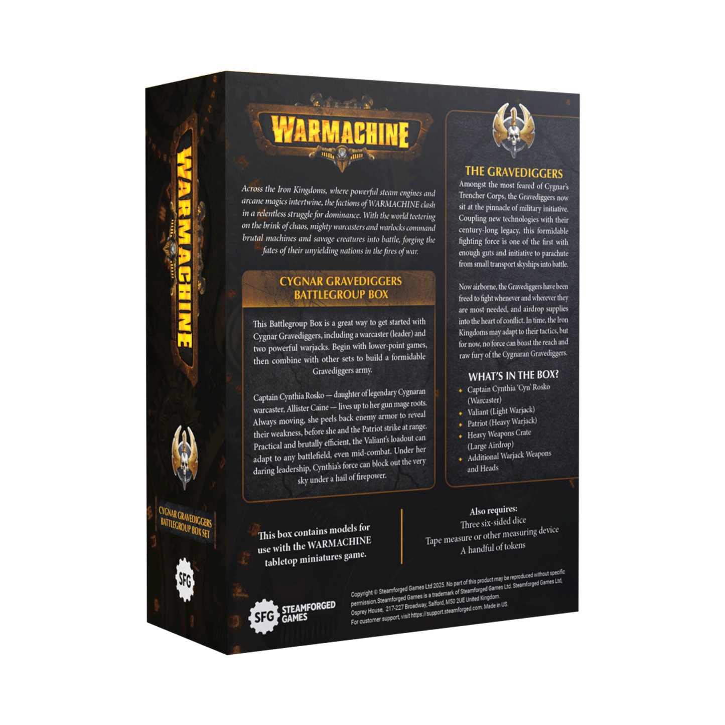 WARMACHINE: CYGNAR GRAVEDIGGERS BATTLEGROUP BOX