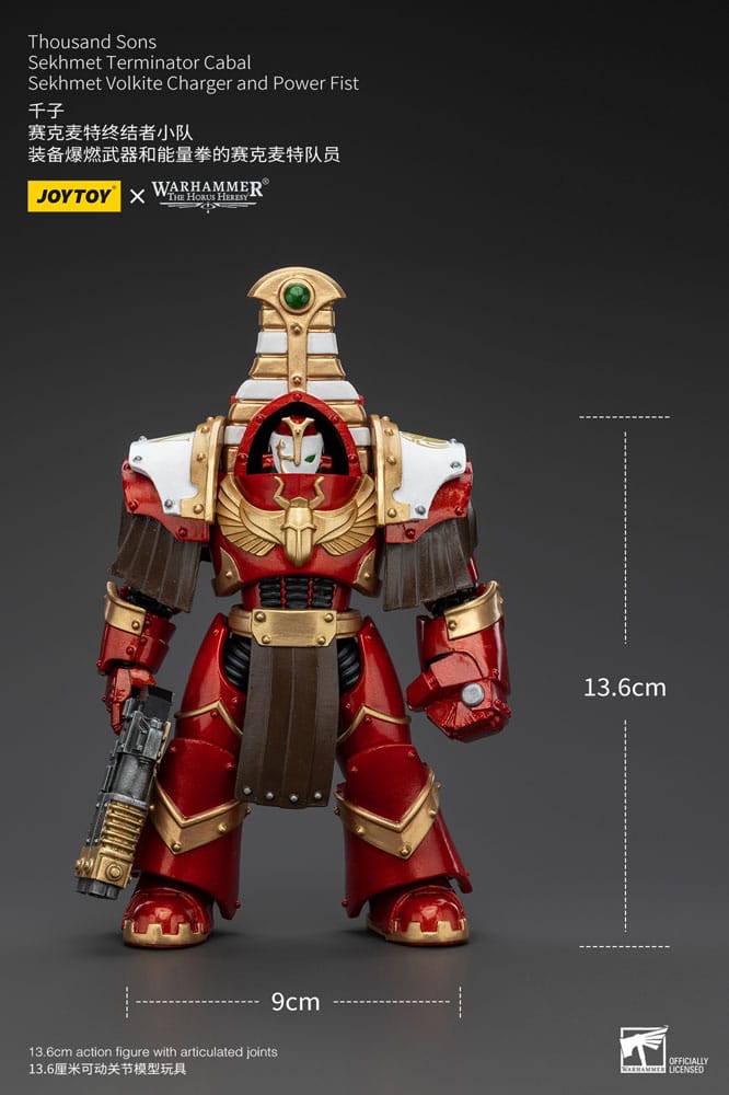 Warhammer The Horus Heresy Action Figure 1/18 Thousand Sons Sekhmet Terminator Cabal Sekhmet Volkite Charger and Power Fist