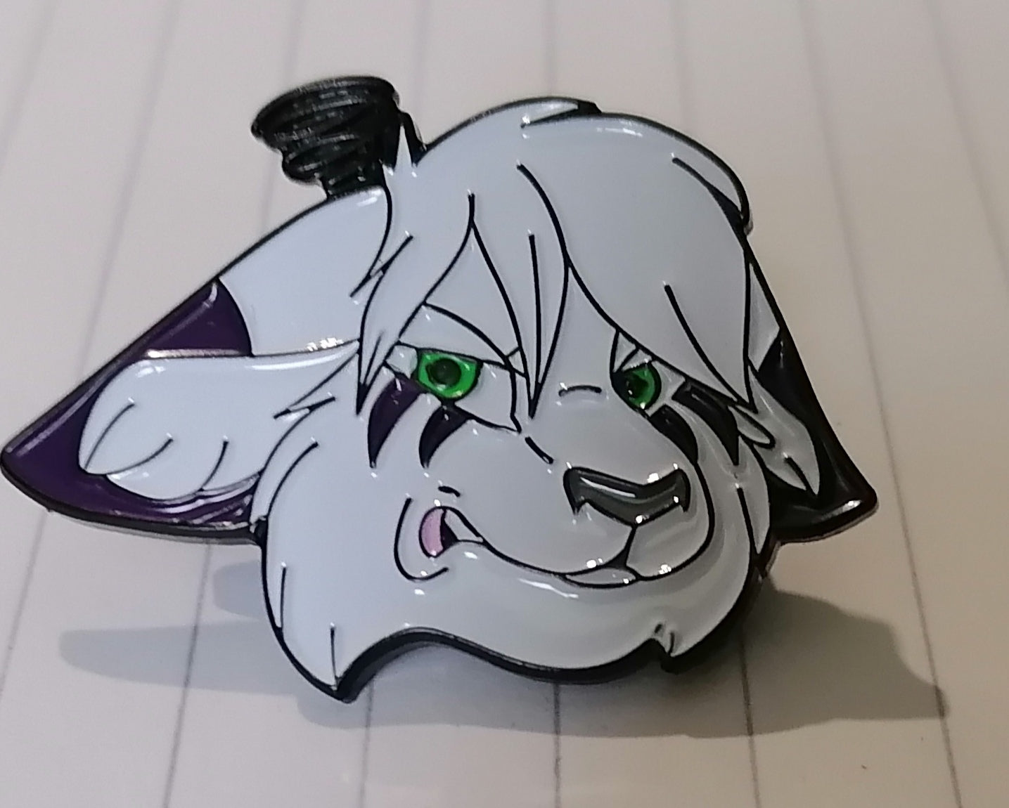 Tycho Grouchy Cat Pin Badge