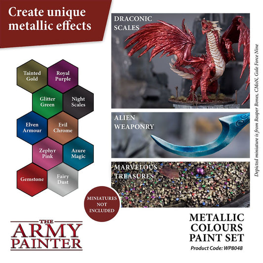 WARPAINTS METALLICS: METALLIC COLOURS PAINT SET