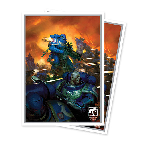 Ultra Pro - Warhammer 40k - Adeptus Astartes 105ct Apex Deck Protector Sleeves - Space Marines