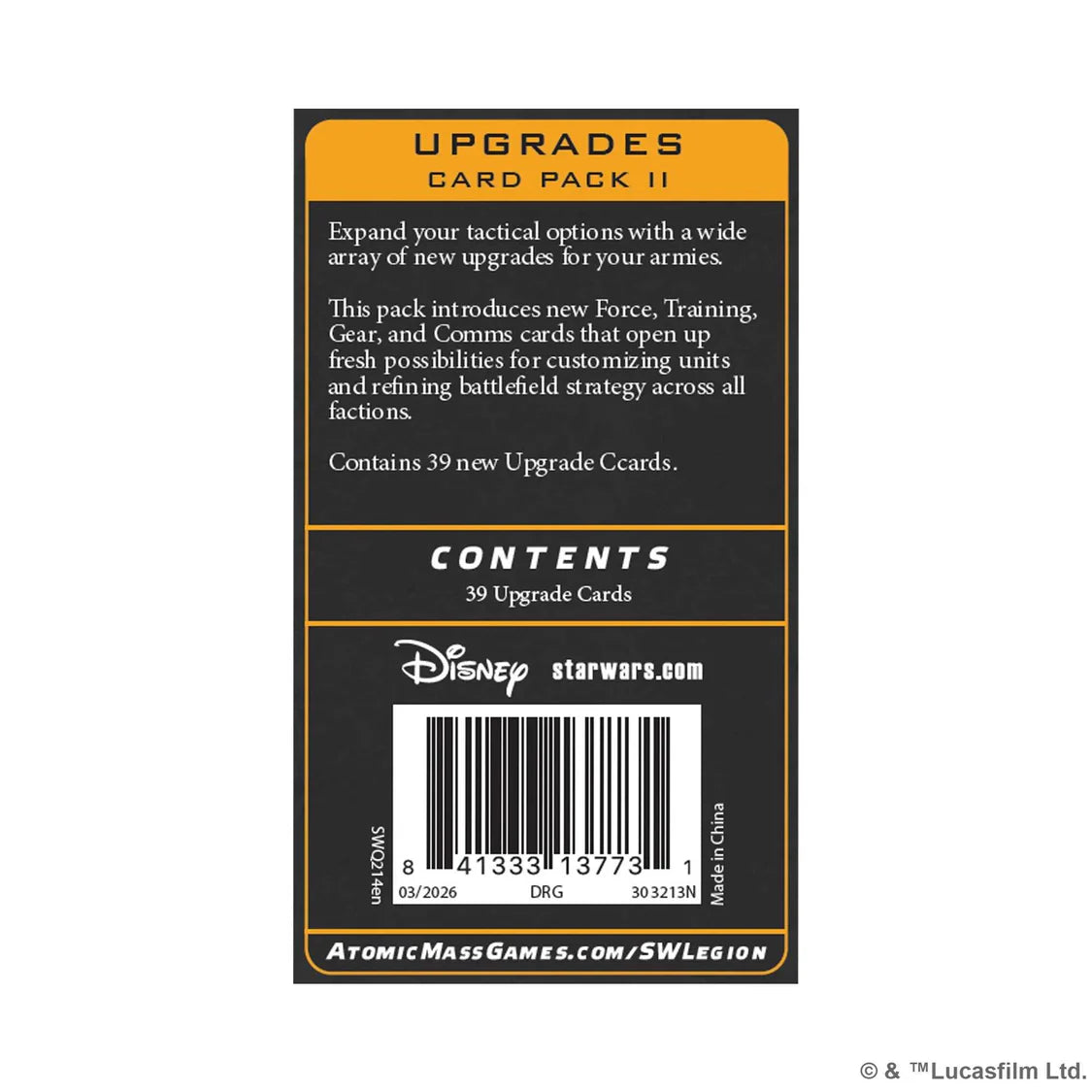 Star Wars: Legion Upgrades Card Pack II