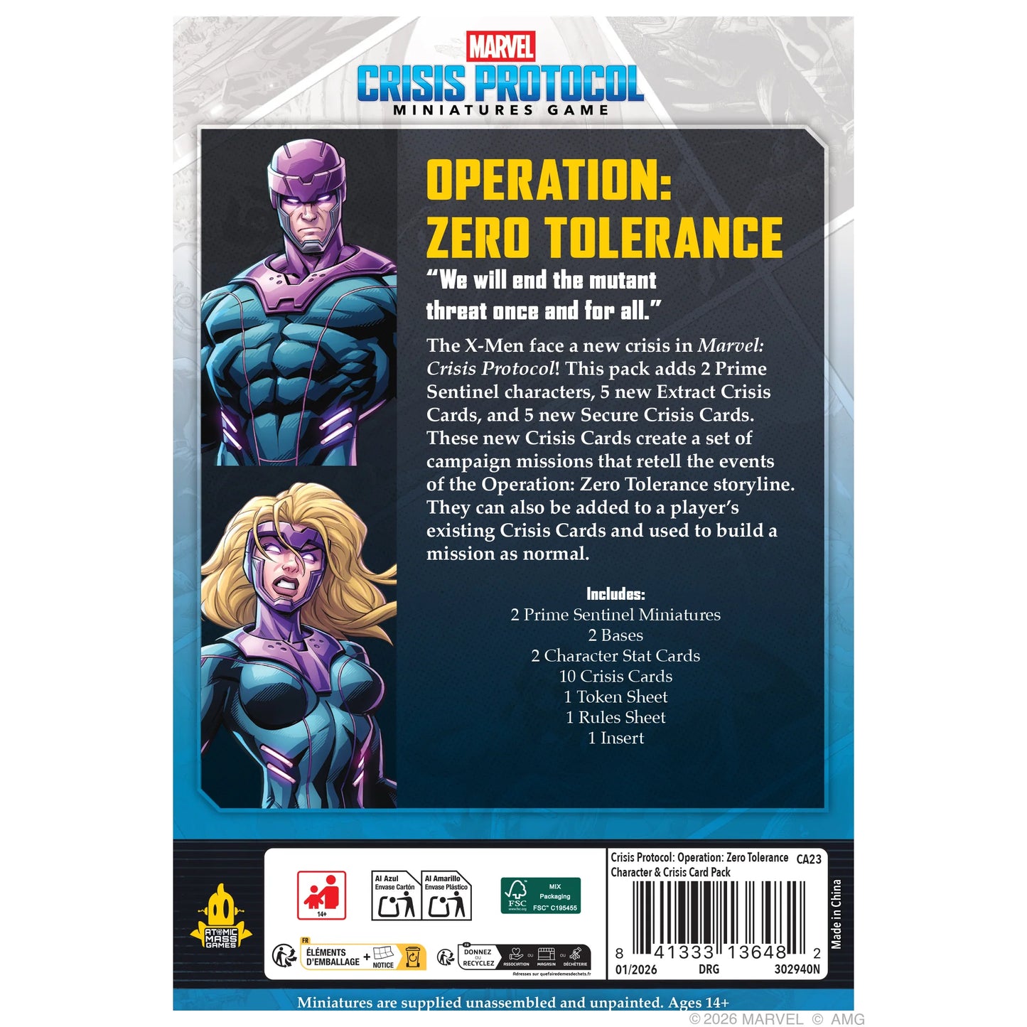 Marvel: Crisis Protocol - Operation: Zero Tolerance Character & Crisis Card Pack