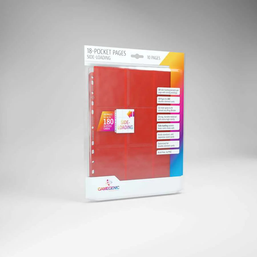 Sideloading 18-Pocket Pages - Red (10) Pack