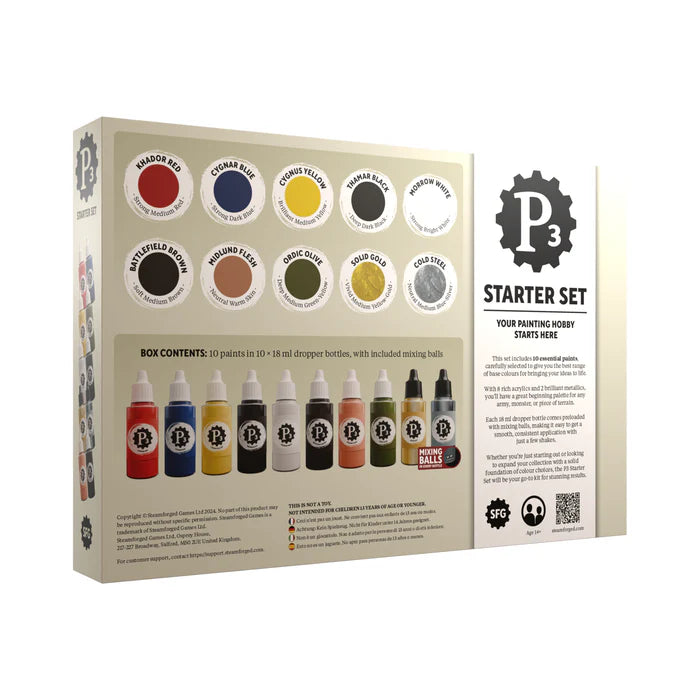 P3 Paints: Starter Set Dropper Bottle (10 paints)