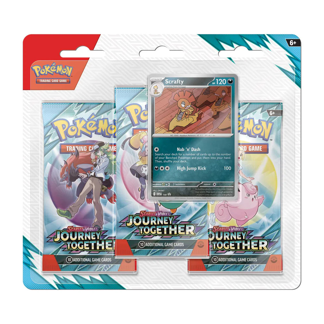 Pokémon TCG: Scarlet & Violet 9 – Journey Together - 3-Pack Blister