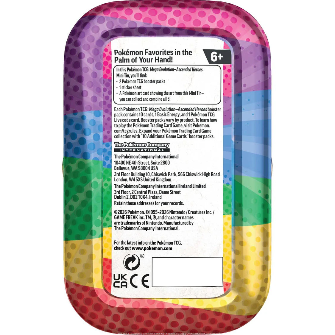 Pokémon TCG: Mega Evolution Ascended Heroes - Mini Tins - Assorted
