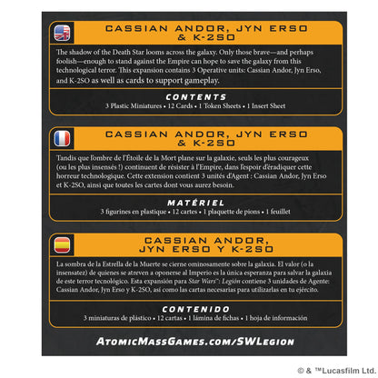 Star Wars: Legion – Cassian Andor, Jyn Erso & K-2SO