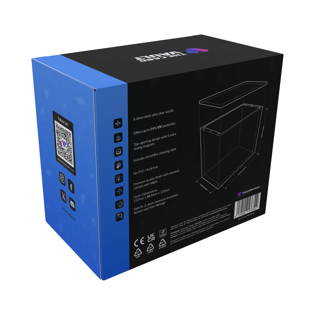 The Card Vault Premium Acrylic Case - Pokemon Booster Box (English)