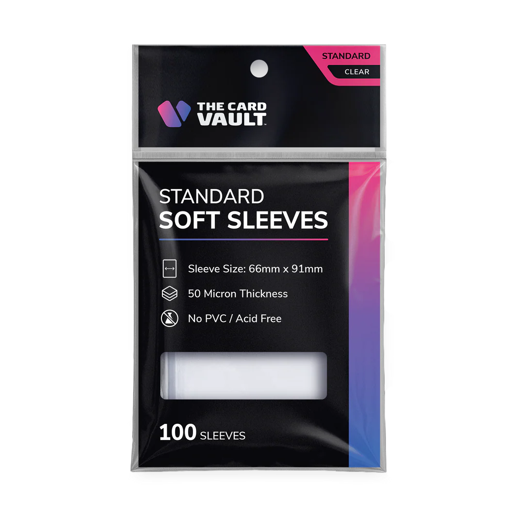 The Card Vault - Premium Trading Card Sleeves - Clear (100pk) Share