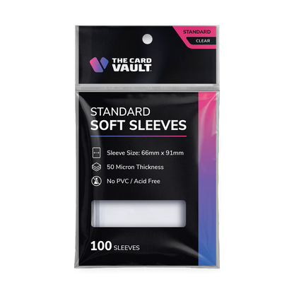 The Card Vault - Premium Trading Card Sleeves - Clear (100pk) Share