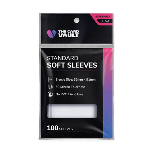 The Card Vault - Premium Trading Card Sleeves - Clear (100pk) Share