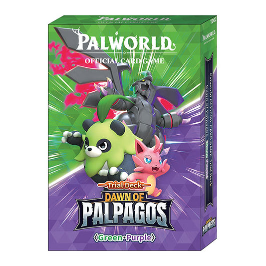 Palworld OFFICIAL CARD GAME - Dawn of Palpagos Green - Purple Trial Deck