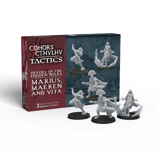 Cohors Cthulhu: Tactics Miniatures - Heroes of the Hidden Wars: Marius, Maeren, and Vita