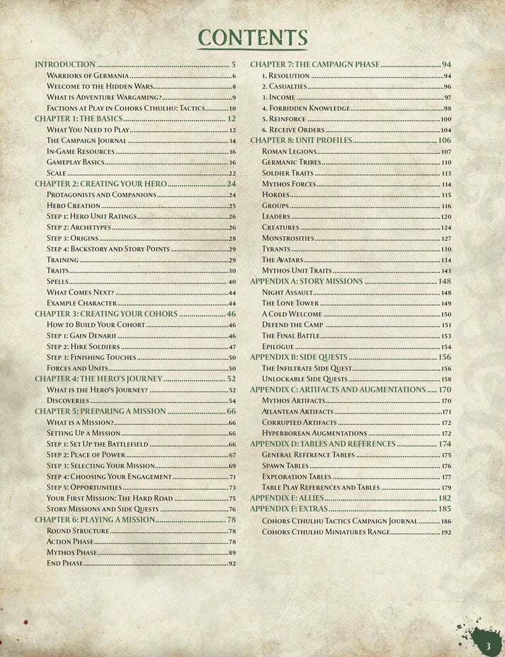 Cohors Cthulhu: Tactics Rulebook
