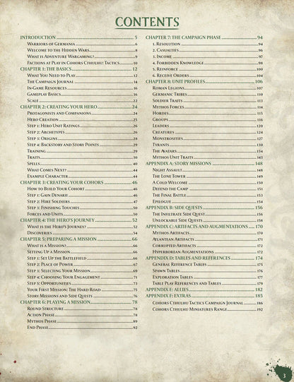 Cohors Cthulhu: Tactics Rulebook