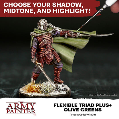 The Army Painter - Olive Greens Flexible Triad PLUS+