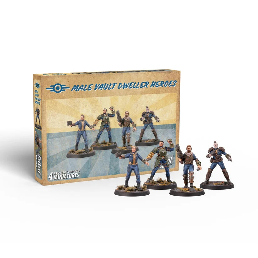 Fallout: Miniatures - Male Hero Vault Dwellers (Plastic)